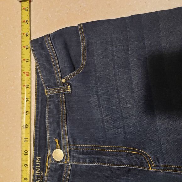 Chico's Platinum Crop Jeans Blue Size 2.5 Cropped Ankle Summer Beach - Picture 8 of 10